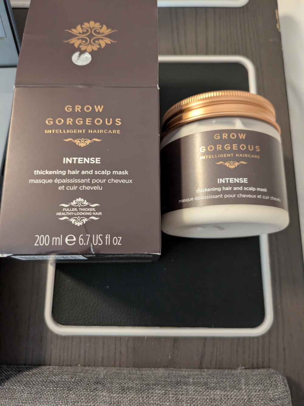 adidas Grow Gorgeous Intense Hair & Scalp Mask — Brown and Gold Jar